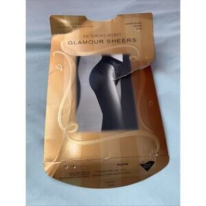 VINTAGE 90’s Victoria's Secret Glamour Sheers PANTYHOSE Medium Almost Black Y2K